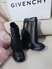Fortok Givenchy Shark Lock Biker Boots Black - 5