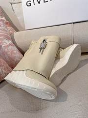 Fortok Givenchy Shark Lock Biker Boots Beige - 3