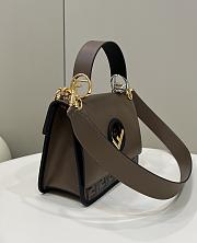 Fortok Fendi Kan I F Leather Bag in Brown 26cm - 3