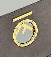 Fortok Fendi Kan I F Leather Bag in Brown 26cm - 4