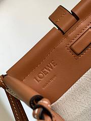 Fortok Loewe Cushion Tote Anagram Jacquard And Calfskin Tan 061921 32x24x16cm - 2
