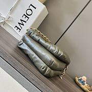 Fortok Loewe Dark Khaki Green Goya Puffer Shoulder Bag 062768 23x13x6cm - 4
