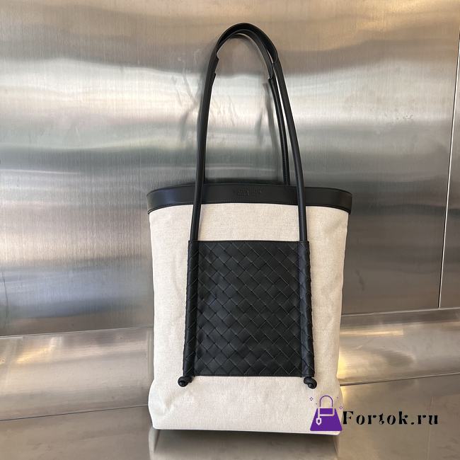 Fortok Bottega Veneta Portello Canvas Tote Bag 755775 41x39x11.5cm - 1