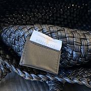Fortok Bottega Veneta Tosca Intreccio Leather Shoulder Bag Black 27x18x8cm - 4