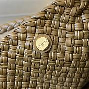 Fortok Bottega Veneta Tosca Intreccio Leather Shoulder Bag Brown 27x18x8cm - 4
