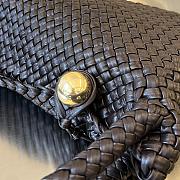 Fortok Bottega Veneta Tosca Intreccio Leather Shoulder Bag Dark Brown 27x18x8cm - 2