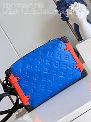 Fortok Louis Vuitton Side Trunk Petite Malle Bag Blue M46358 21x14x6cm - 2