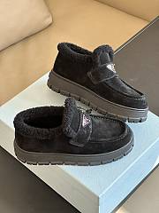 Fortok Prada Suede Loafer Booties Black - 5