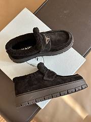 Fortok Prada Suede Loafer Booties Black - 3
