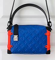 Fortok Louis Vuitton Side Trunk Petite Malle Bag Blue M46358 21x14x6cm - 1