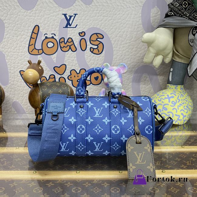 Fortok Louis Vuitton Keepall Bandoulière 25 Atlantic Blue M46803 25x15x11cm - 1