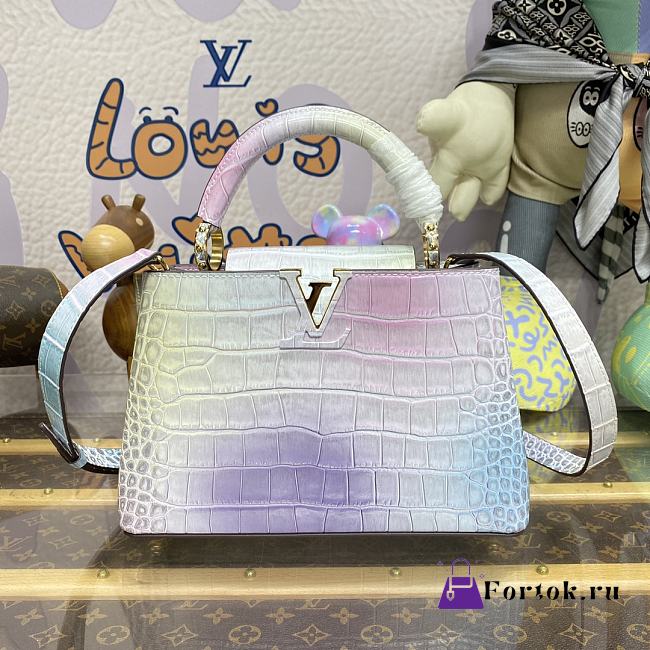 Fortok Louis Vuitton Colorful Crocodile Pattern Bag M48865 27x18x9cm - 1