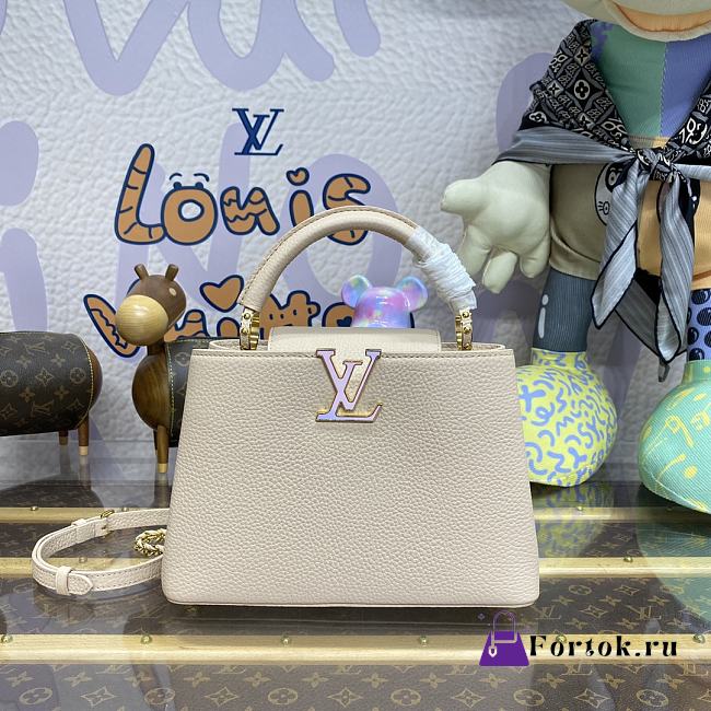 Fortok Louis Vuitton Capucines Bag Beige M23082 27x18x9cm - 1