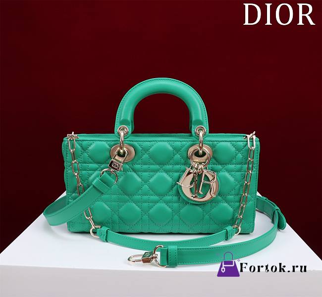 Fortok Dior Lady D-Joy Bag Green M054035 26x13.5x5cm - 1