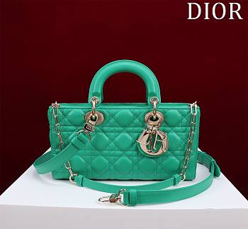 Fortok Dior Lady D-Joy Bag Green M054035 26x13.5x5cm