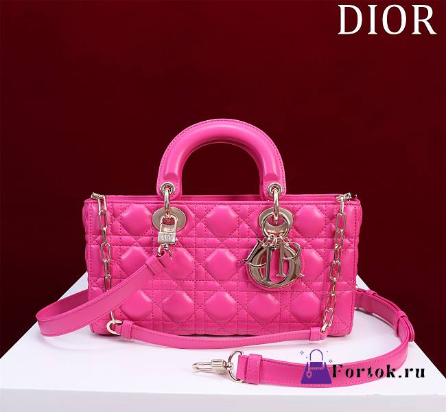 Fortok Dior Lady D-Joy Bag Pink M054035 26x13.5x5cm - 1
