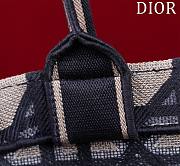 Fortok Dior Classic Diamond Grid Tote Bag White and Blue 26x12x23cm - 3