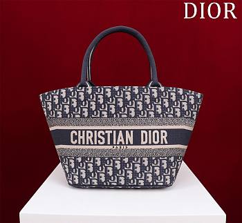 Fortok Dior Classic Presbyopic Blue Tote Bag 26x12x23cm