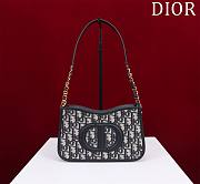 Fortok Dior CD Signature Hobo Mini Bag Blue Oblique Jacquard 23.5x14.5x6cm - 1