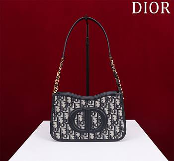 Fortok Dior CD Signature Hobo Mini Bag Blue Oblique Jacquard 23.5x14.5x6cm