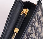 Fortok Dior CD Signature Hobo Mini Bag Blue Oblique Jacquard 23.5x14.5x6cm - 3