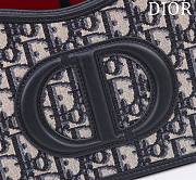 Fortok Dior CD Signature Hobo Mini Bag Blue Oblique Jacquard 23.5x14.5x6cm - 2