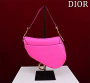 Fortok Dior Pink Saddle Leather Bag M0446 25.5x20x6.5cm - 5