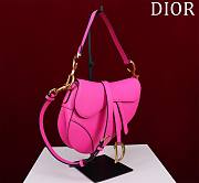 Fortok Dior Pink Saddle Leather Bag M0446 25.5x20x6.5cm - 4