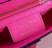 Fortok Dior Pink Saddle Leather Bag M0446 25.5x20x6.5cm - 2