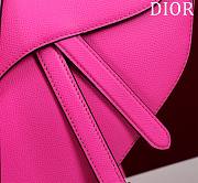 Fortok Dior Pink Saddle Leather Bag M0446 25.5x20x6.5cm - 3