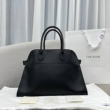 Fortok The Row Margaux 15 Black Leather Tote Bag 38.5x16x30cm