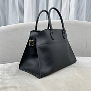 Fortok The Row Margaux 15 Black Leather Tote Bag 38.5x16x30cm - 5