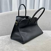 Fortok The Row Margaux 15 Black Leather Tote Bag 38.5x16x30cm - 3