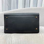 Fortok The Row Margaux 15 Black Leather Tote Bag 38.5x16x30cm - 2