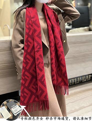 Fortok Fendi Red Scarf 45x200cm