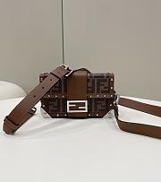 Fortok Fendi Baguette Trunk Bag in Brown 8369 19×4×11cm - 1