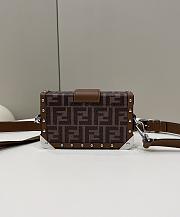 Fortok Fendi Baguette Trunk Bag in Brown 8369 19×4×11cm - 4