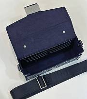 Fortok Fendi Baguette Trunk Bag in Dark Blue 21.5x6.5x12cm - 4