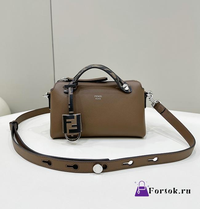Fortok Fendi Brown By The Way Mini Boston Bag 20cm - 1