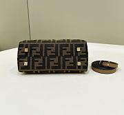 Fortok Fendi By The Way Mini Small brown FF Fabric Boston Bag 8612A 18x8x12cm - 6