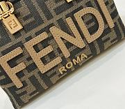 Fortok Fendi By The Way Mini Small brown FF Fabric Boston Bag 8612A 18x8x12cm - 2