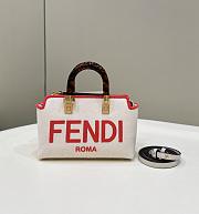 Fortok Fendi Iconic By the way Canvas Boston Bag Pink 8612 17x8x12cm  - 1