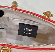 Fortok Fendi Iconic By the way Canvas Boston Bag Pink 8612 17x8x12cm  - 6