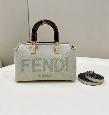 Fortok Fendi Iconic By the way Boston Bag in Light Green 8612 17x8x12cm