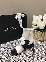 Fortok Chanel White Boots With Camellia - 6