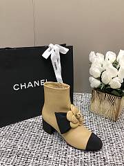 Fortok Chanel Beige Boots With Camellia - 2
