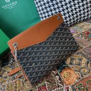 Fortok Goyard Rouette Stracture Bag in Black/Brown 25.5x10x19cm - 3