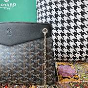 Fortok Goyard Rouette Stracture Bag in Black 25.5x10x19cm - 3
