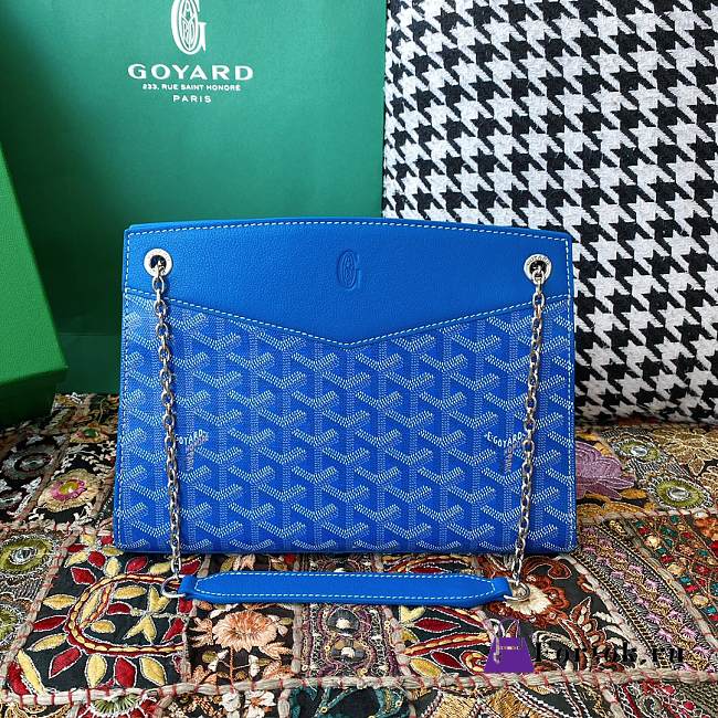 Fortok Goyard Rouette Stracture Bag in Blue 25.5x10x19cm - 1