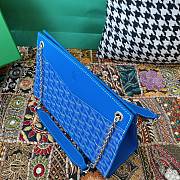 Fortok Goyard Rouette Stracture Bag in Blue 25.5x10x19cm - 2